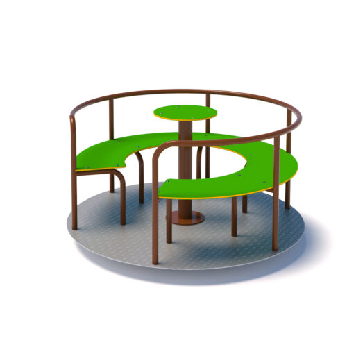 Laat kinderen draaien, spelen en ontdekken met de Carrousel. Robuust, veilig en ideaal voor speeltuinen en drukbezochte recreatieplekken